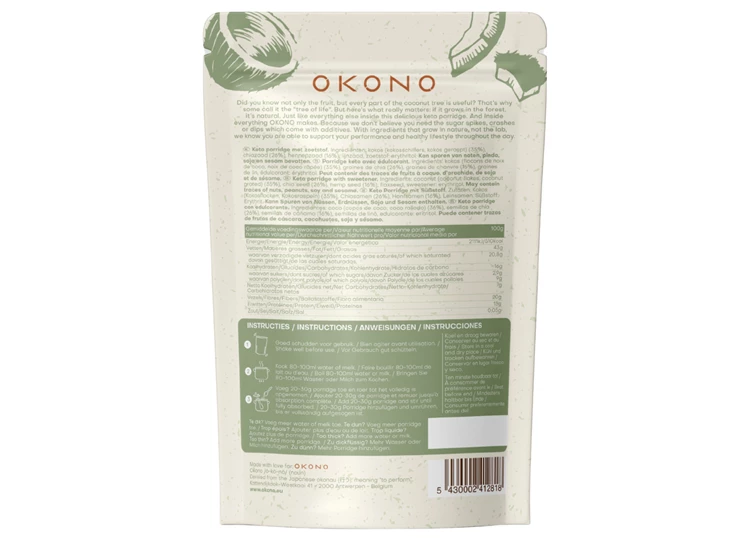 OKONO Keto porrige coconut back.png