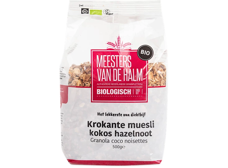 krokante muesli kokos hazelnoot